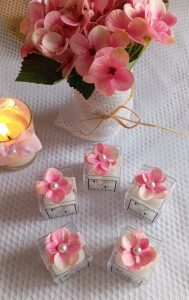 Hediyelik Bubble Mum Çiçekli